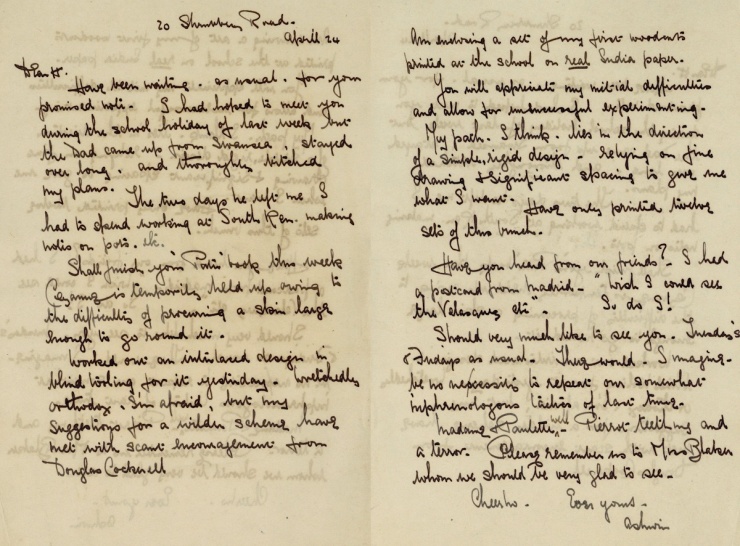 1922 Letter Maynard to Blaker Web